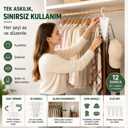 PratikAskı™ 360° Döner Çift Taraflı Organizer