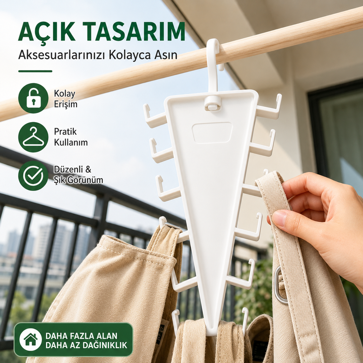 PratikAskı™ 360° Döner Çift Taraflı Organizer